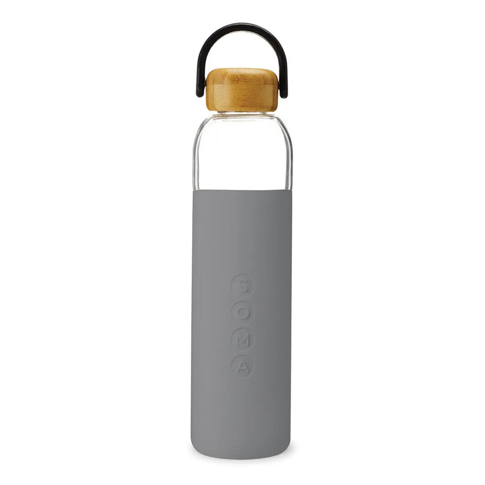 Soma Glass Water Bottle V2, Gray, 25 Oz